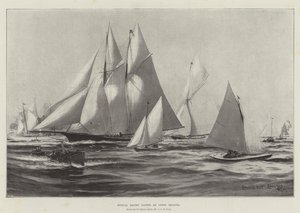 Yachts de course typiques à la régate de Cowes